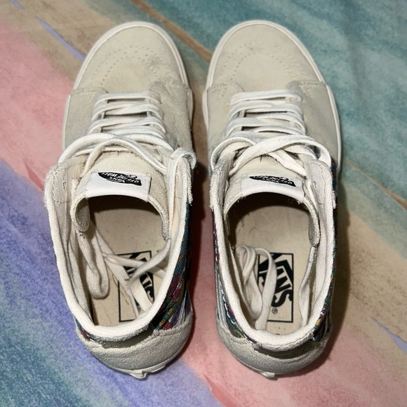 Vans Sk8-Hi Tapered Paisley Bloom Turtledove Platform Women's size 9.5 - Picture 6 of 8